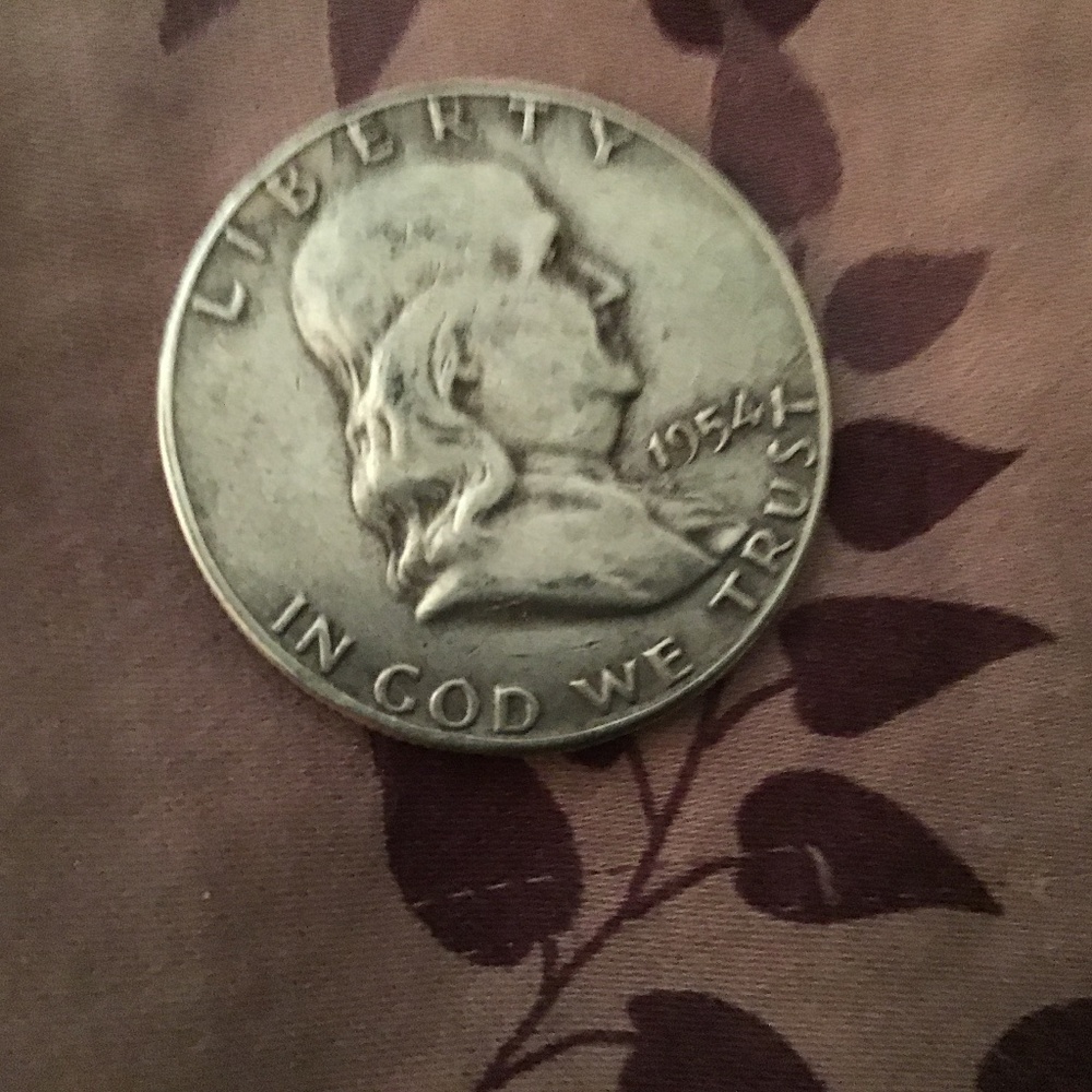 Ben Franklin half dollar 1954